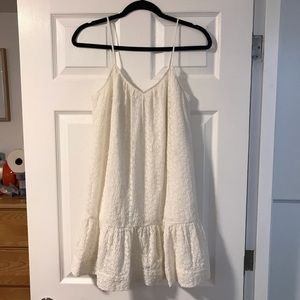 Eyelet slip mini dress